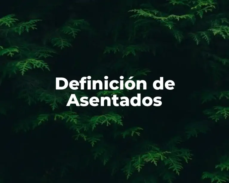 Definición de Asentados