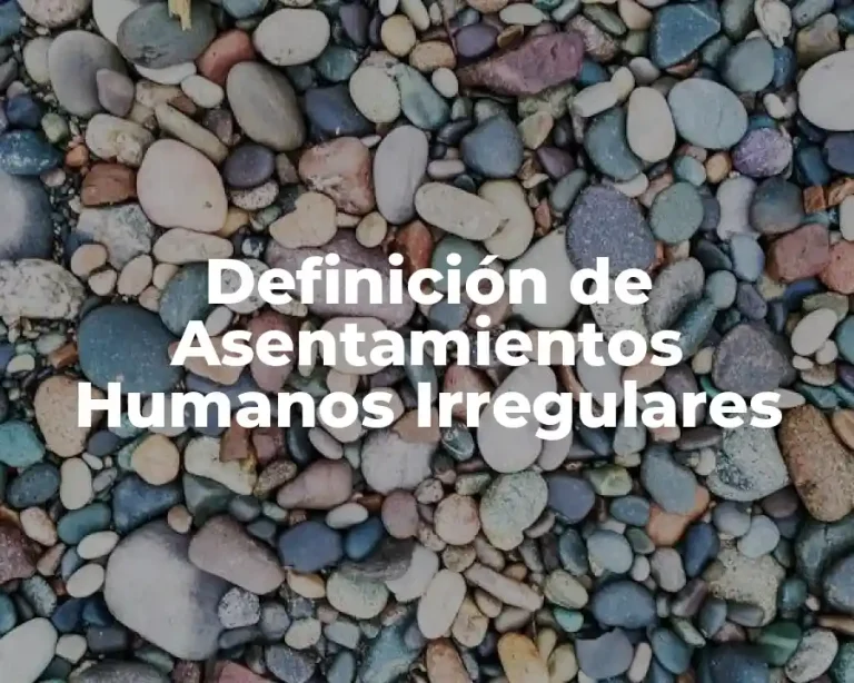 Definición de Asentamientos Humanos Irregulares
