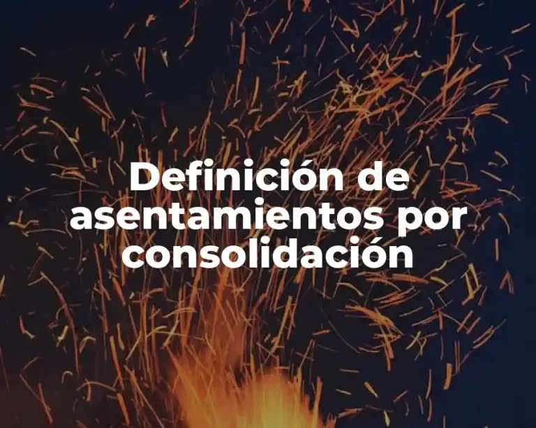 Definición de asentamientos por consolidación