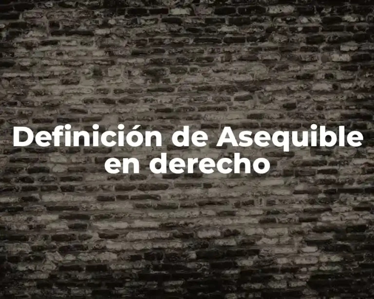 Definición de Asequible en derecho