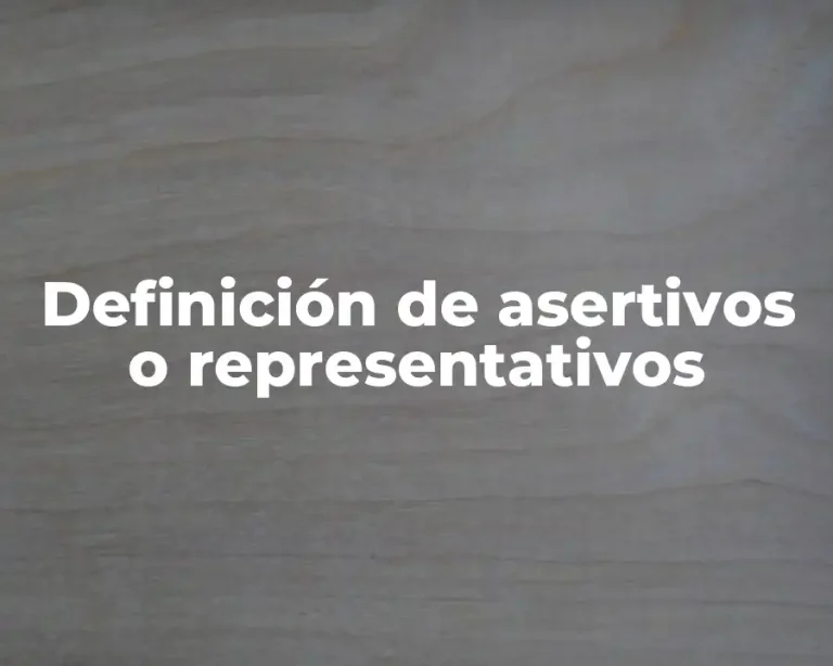 Definición de asertivos o representativos