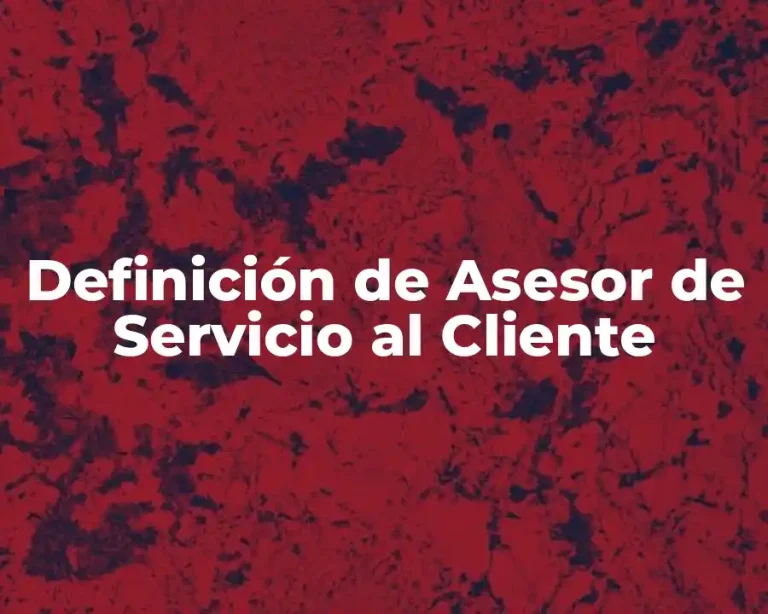 Definición de Asesor de Servicio al Cliente