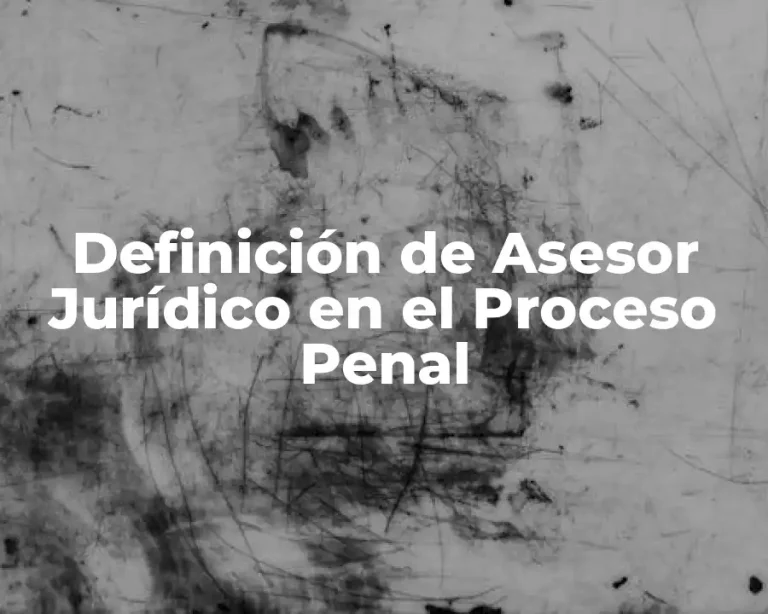 Definición de Asesor Jurídico en el Proceso Penal