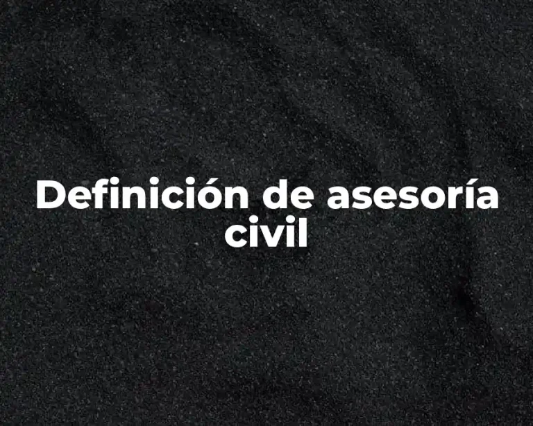 Definición de asesoría civil