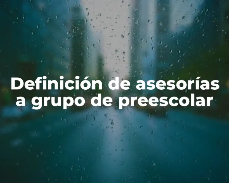 Definición de asesorías a grupo de preescolar