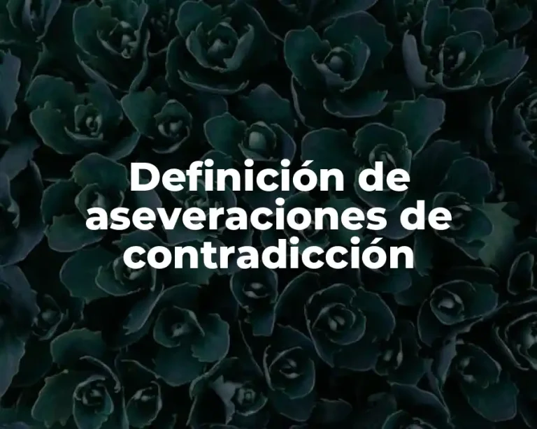 Definición de aseveraciones de contradicción