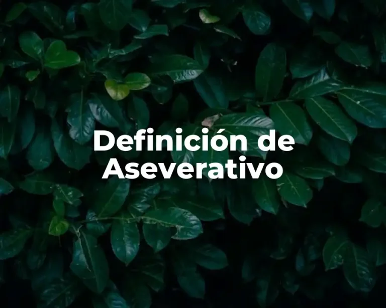 Definición de Aseverativo