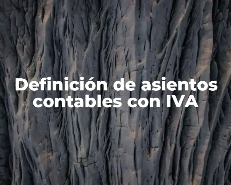 Definición de asientos contables con IVA