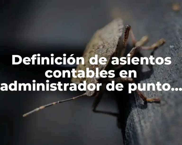 Definición de asientos contables en administrador de punto de venta