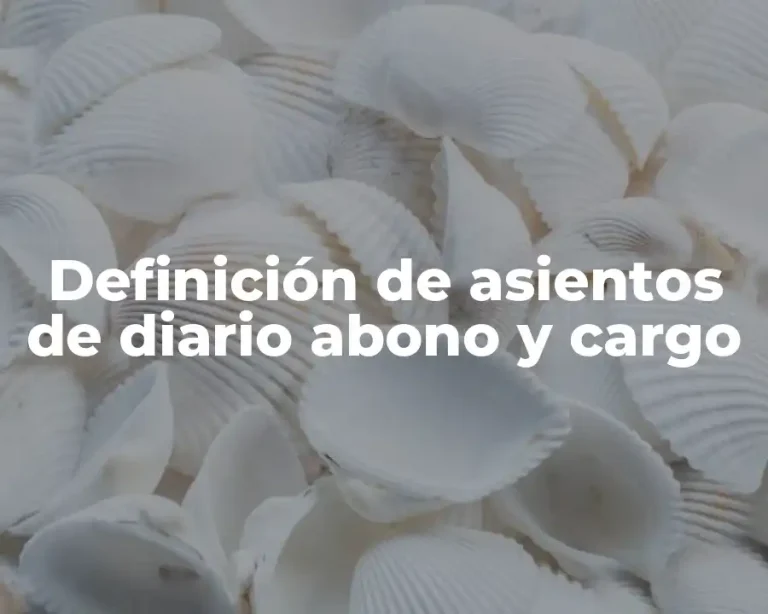 Definición de asientos de diario abono y cargo