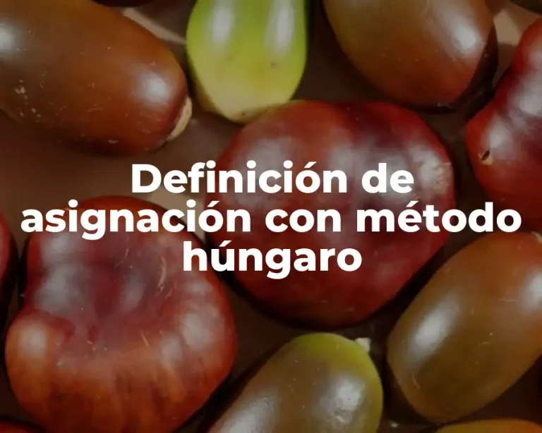 Definición de asignación con método húngaro