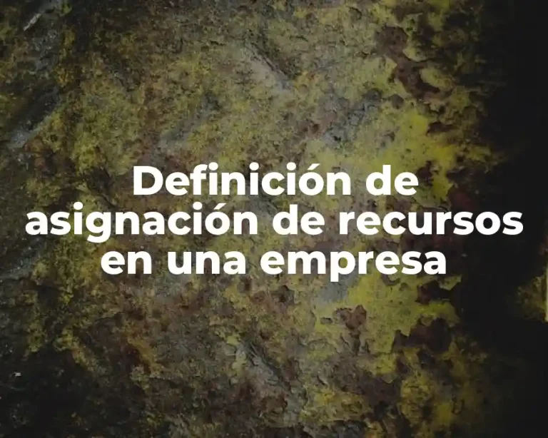 Definición de asignación de recursos en una empresa