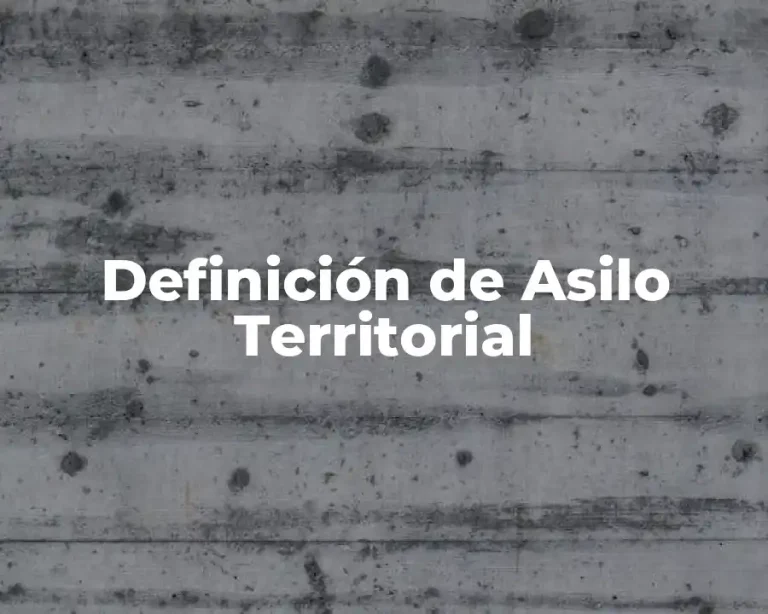 Definición de Asilo Territorial
