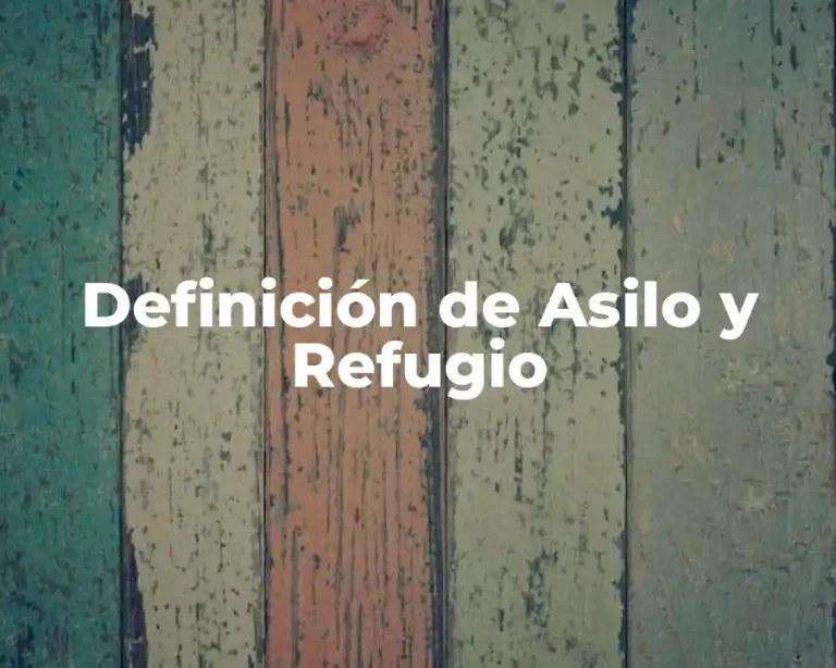 Definición de Asilo y Refugio