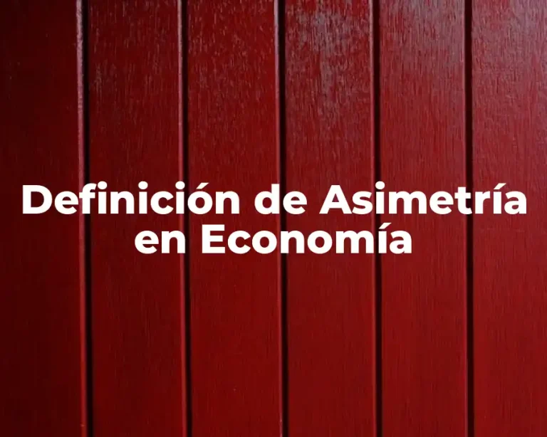 Definición de Asimetría en Economía