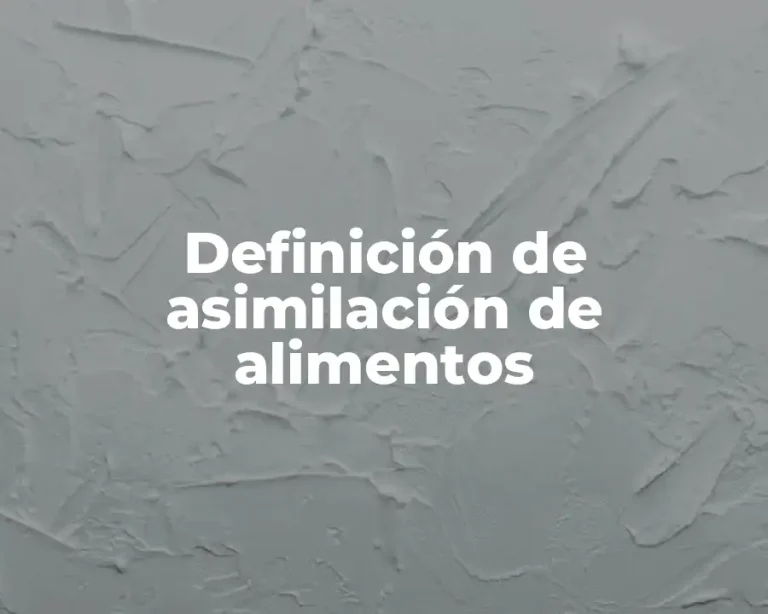 Definición de asimilación de alimentos