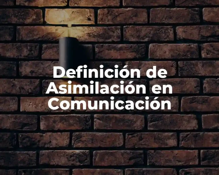 Definición de Asimilación en Comunicación