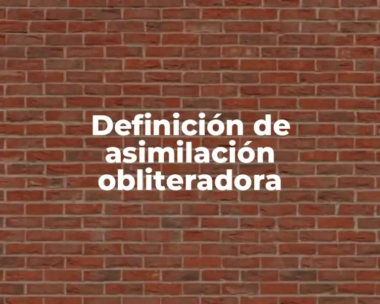 Definición de asimilación obliteradora