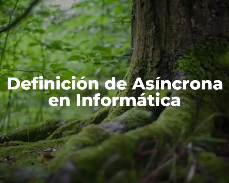 Definición de Asíncrona en Informática
