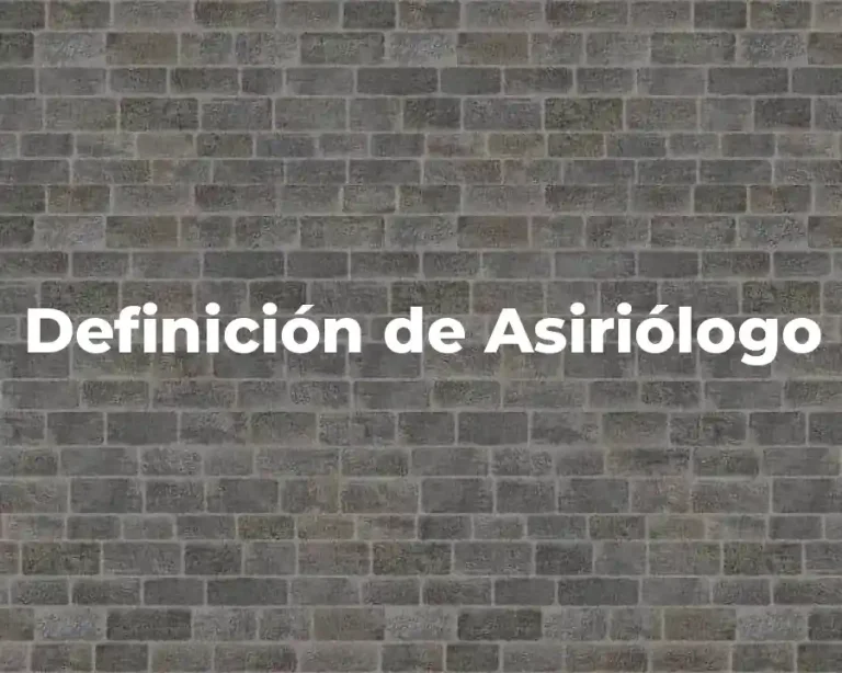 Definición de Asiriólogo