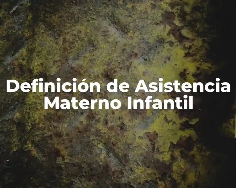 Definición de Asistencia Materno Infantil