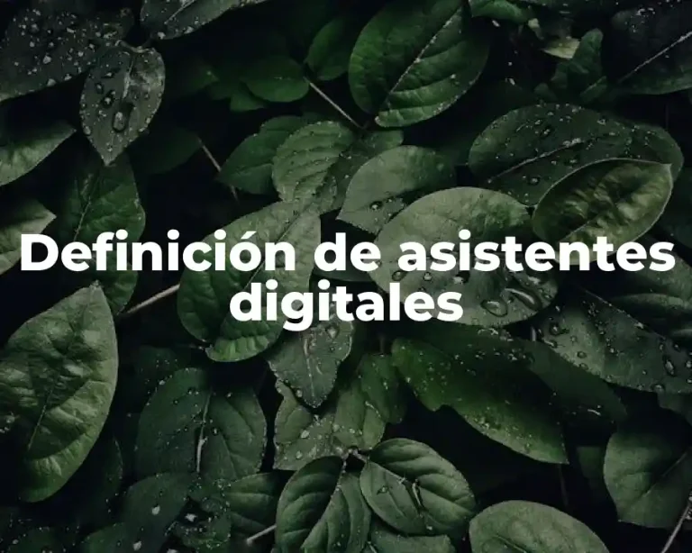 Definición de asistentes digitales