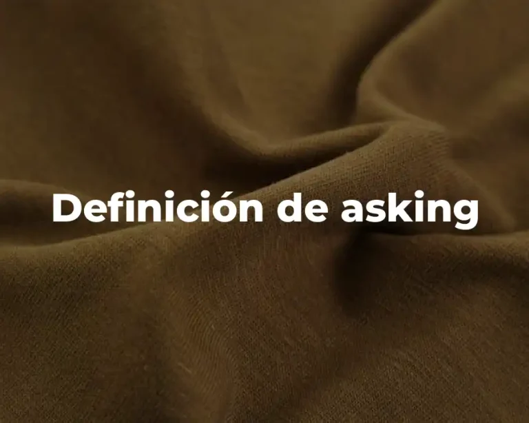 Definición de asking