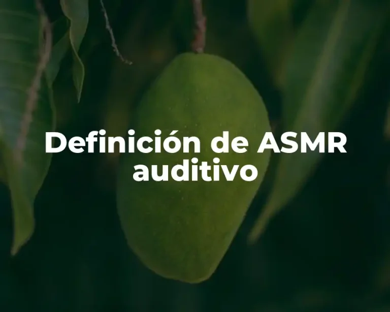 Definición de ASMR auditivo