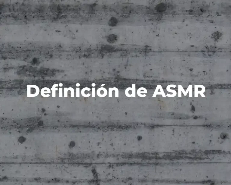 Definición de ASMR