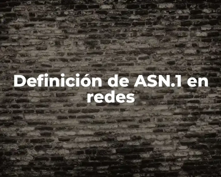 Definición de ASN.1 en redes