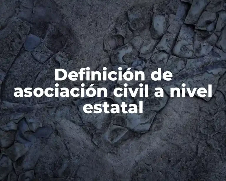 Definición de asociación civil a nivel estatal