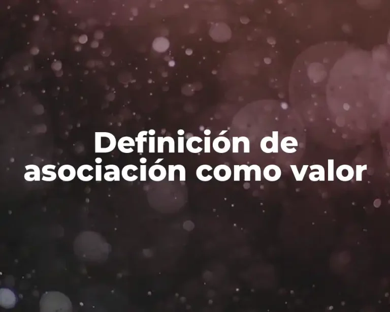 Definición de asociación como valor