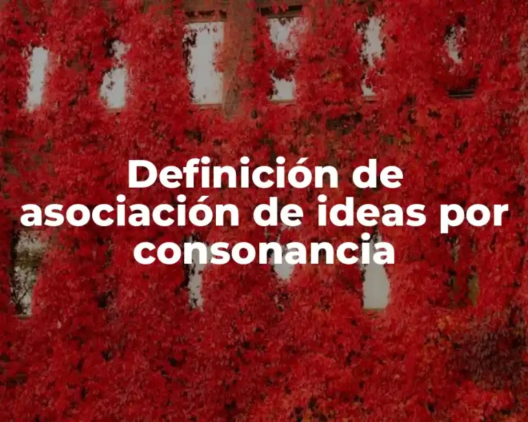 Definición de asociación de ideas por consonancia