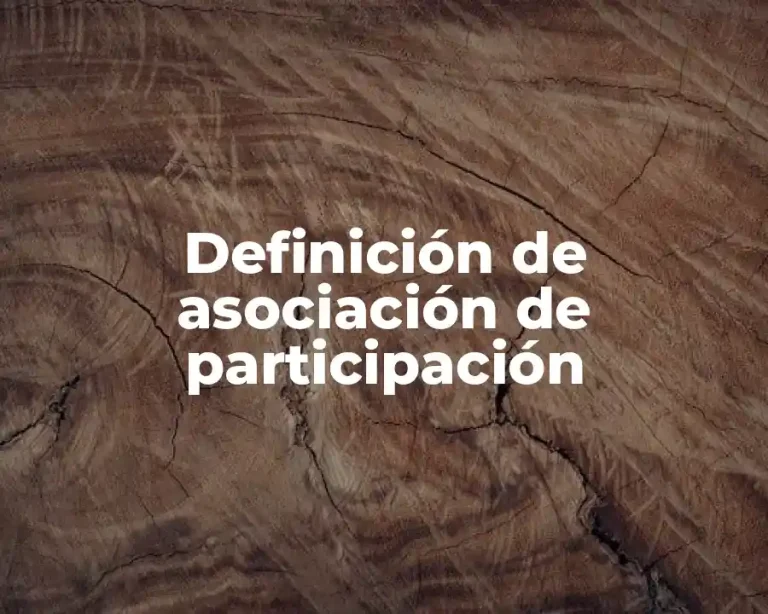 Definición de asociación de participación