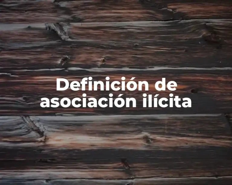 Definición de asociación ilícita