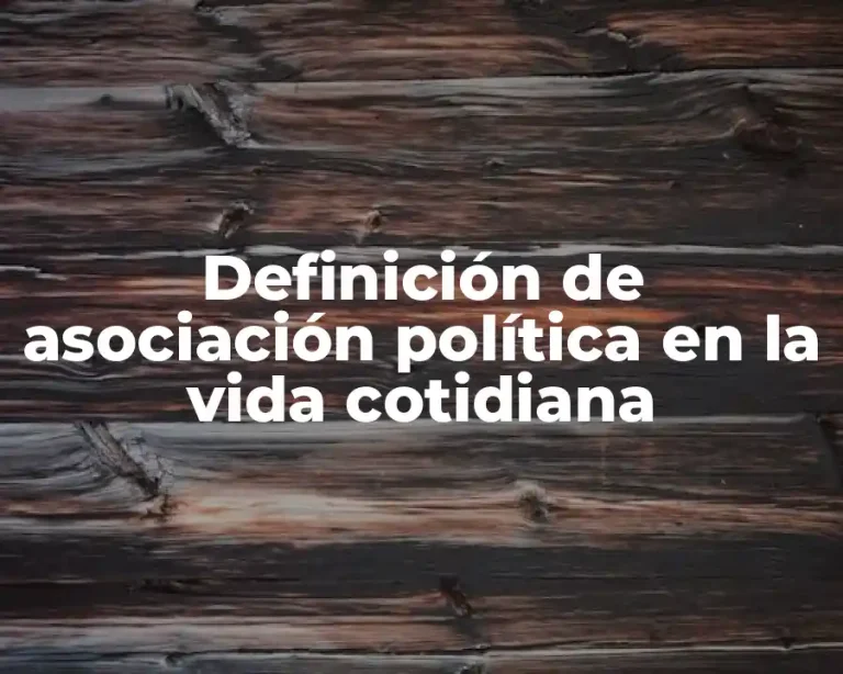 Definición de asociación política en la vida cotidiana