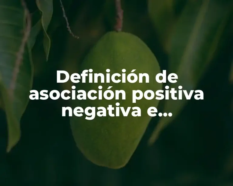Definición de asociación positiva negativa e independiente