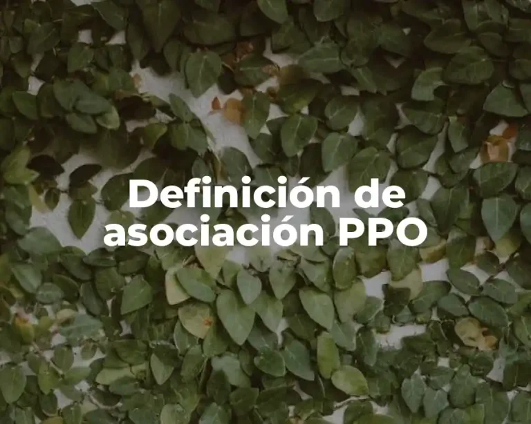 Definición de asociación PPO