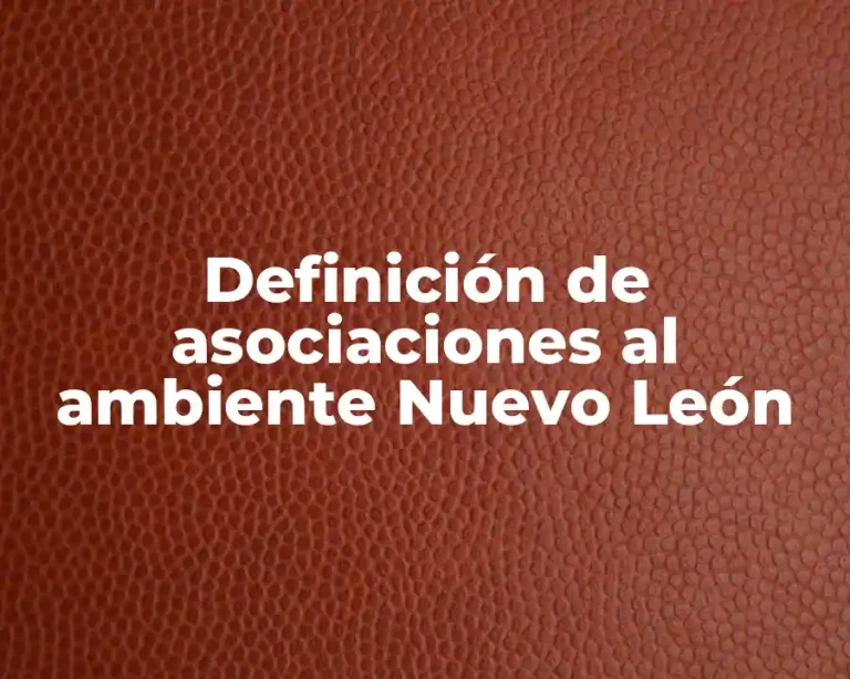 Definición de asociaciones al ambiente Nuevo León