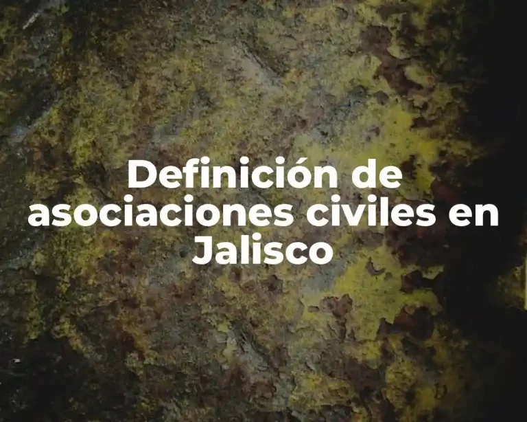 Definición de asociaciones civiles en Jalisco