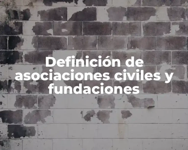 Definición de asociaciones civiles y fundaciones