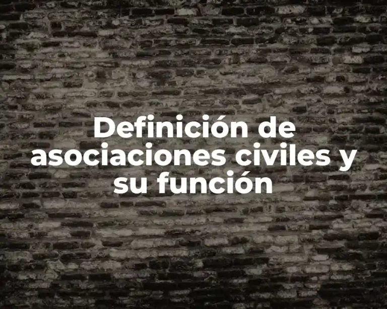 Definición de asociaciones civiles y su función