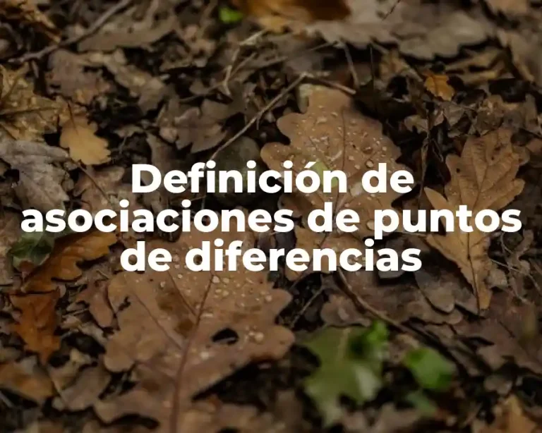 Definición de asociaciones de puntos de diferencias