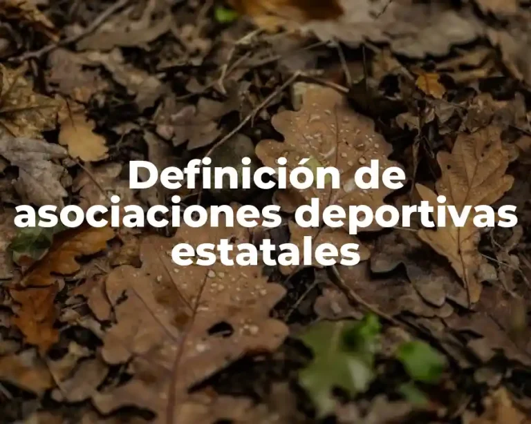 Definición de asociaciones deportivas estatales