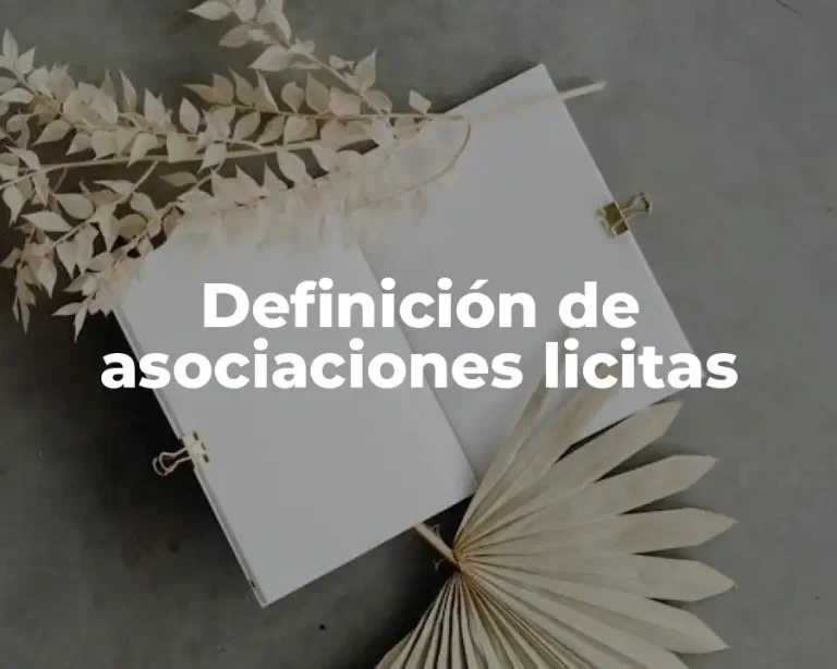 Definición de asociaciones licitas