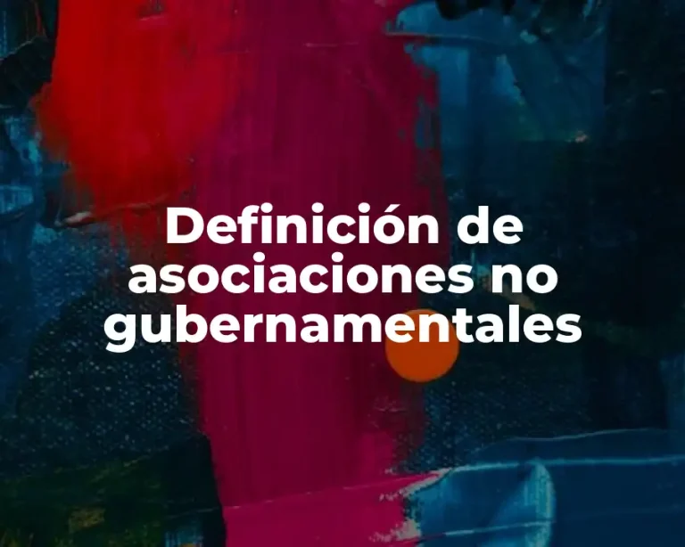 Definición de asociaciones no gubernamentales
