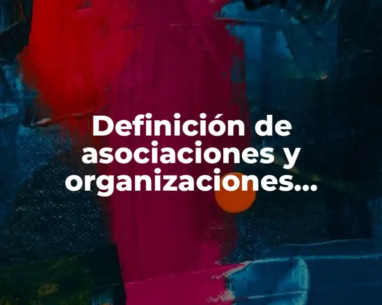 Definición de asociaciones y organizaciones representativas de intereses sociales