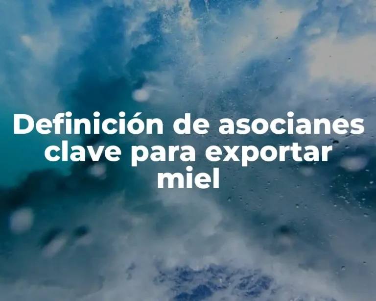 Definición de asocianes clave para exportar miel