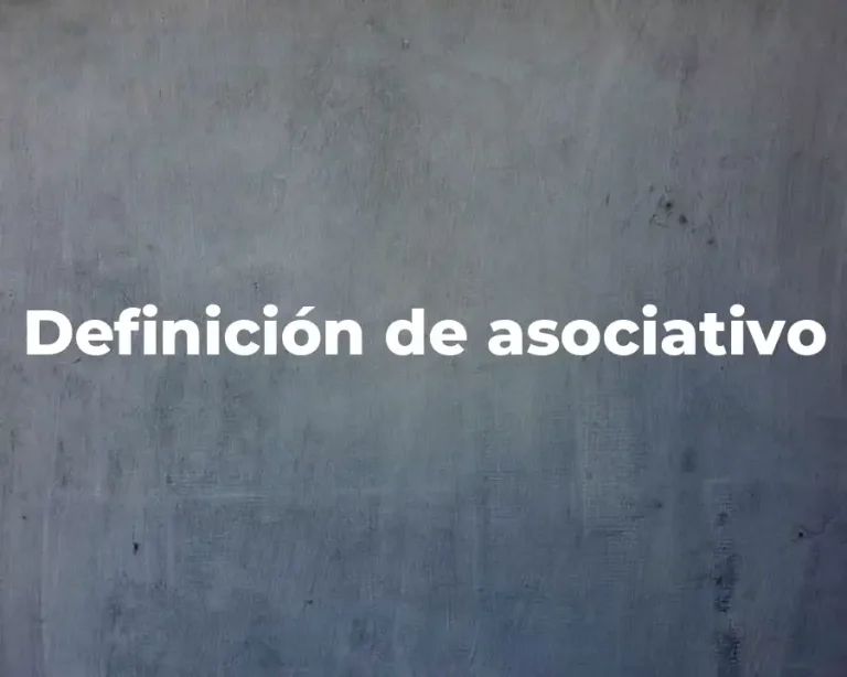 Definición de asociativo