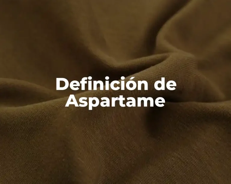 Definición de Aspartame